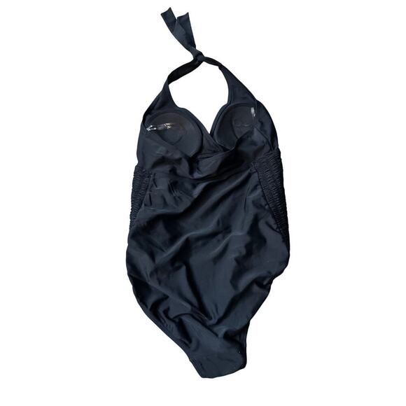 Motherhood  Women's Black Halter Neck Maternity One Piece Swimsuit Size Medium - Picture 6 of 7